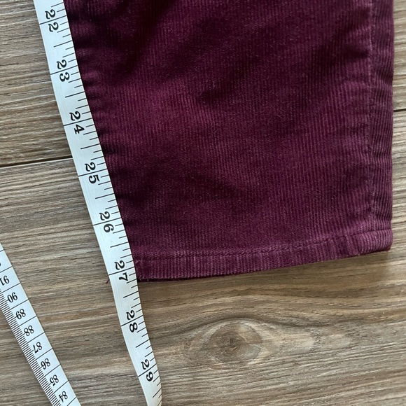J. Crew Burgundy Skinny Stretch Corduroy Cropped Ankle Jeans 29 - Picture 9 of 9